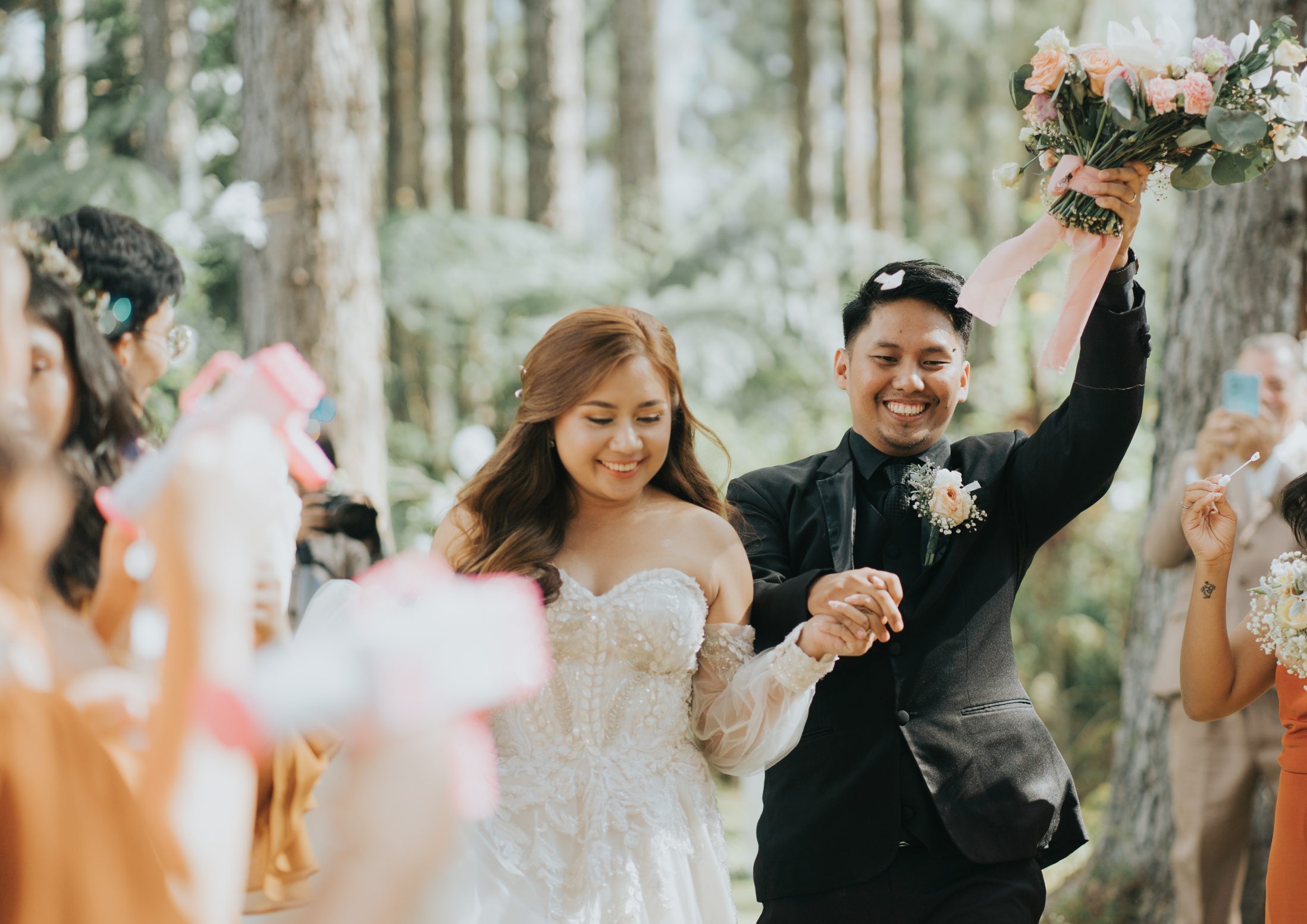 overjoyed couple